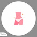 Weight loss vector icon sign symbol Royalty Free Stock Photo