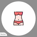 Weight loss vector icon sign symbol Royalty Free Stock Photo