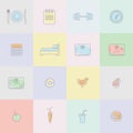 Weight loss infographic icons design template