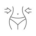 Weight loss linear icon