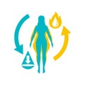 Weight loss logo concept - diet program icon