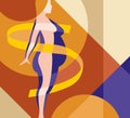 Weight loss in vintage art deco style