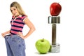 Weight loss workout apples in jeans side