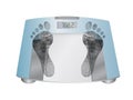 Weight scale and footprints, illustration design Royalty Free Stock Photo