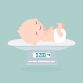 Weight scale for infant icon, Digital scales measure weight in kilogram