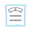 weight scale line icon, outline symbol, vector illustration, concept sign Royalty Free Stock Photo