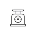 Weight scale outline icon