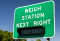 Weigh Station sign for truckers on highway sign