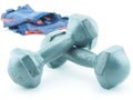 Weight training with dumbbells