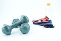 Weight training with dumbbells