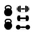 Weight training equipment vector icon