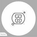 Weighting scale vector icon sign symbol