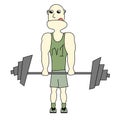 Weightlifter cartoon vector