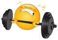 Weightlifter emoticon Royalty Free Stock Photo