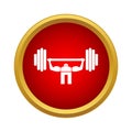 Weightlifter icon, simple style Royalty Free Stock Photo