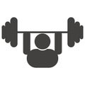 Weightlifter Icon and Vector illustration Royalty Free Stock Photo