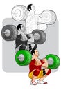 Weightlifter lifting