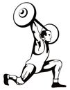 Weightlifter lifting weights Royalty Free Stock Photo