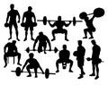 Weightlifter Sport Silhouettes, art vector design Royalty Free Stock Photo