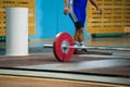 Weightlifting Barbell. Competition Royalty Free Stock Photo