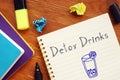 Weightloss concept about Detox Drinks with phrase on the page Royalty Free Stock Photo