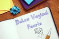 Weightloss concept about Detox Vaginal Pearls with phrase on the piece of paper