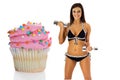 Weightloss cupcake Royalty Free Stock Photo