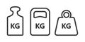 Weights graphic icons set