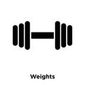 Weights icon vector isolated on white background, logo concept o