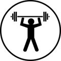 Weights lifting body builder symbol vector Royalty Free Stock Photo