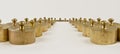 Weights made from brass Royalty Free Stock Photo