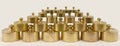 Weights made from brass Royalty Free Stock Photo