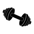 Weights for training. Metal training tools.Gym And Workout single icon in black style vector symbol stock illustration.