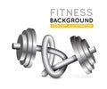 Weights twisted in a knot. Royalty Free Stock Photo