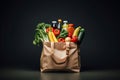 Weighty Grocery full bag. Generate Ai Royalty Free Stock Photo