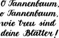 Hand drawn German lettering. Black hand lettering on white background