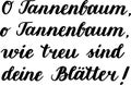 Hand drawn German lettering. Black hand lettering on white background Royalty Free Stock Photo
