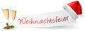 Weihnachtsfeier Christmas party banner isolated german vector Royalty Free Stock Photo