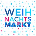 Weihnachtsmarkt poster background Weihnachten Christmas German holiday market vector snowflake pattern