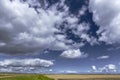 Weiland langs de waddenkust, Meadow along the Wadden Sea Royalty Free Stock Photo