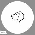 Weimaraner vector icon sign symbol