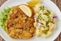 Weiner schnitzel with potato salad