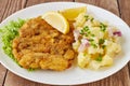 Weiner schnitzel with potato salad