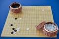 Weiqi: Game of go set (board, stone, and container)