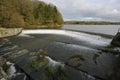 Weir at Blagdon Lake Royalty Free Stock Photo