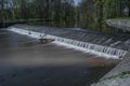 Weir on Blanice river near Bavorov town in south Bohemia