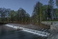 Weir on Blanice river near Bavorov town in south Bohemia