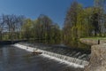 Weir on Blanice river near Bavorov town in south Bohemia