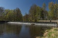 Weir on Blanice river near Bavorov town in south Bohemia