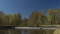 Weir on Blanice river near Bavorov town in south Bohemia